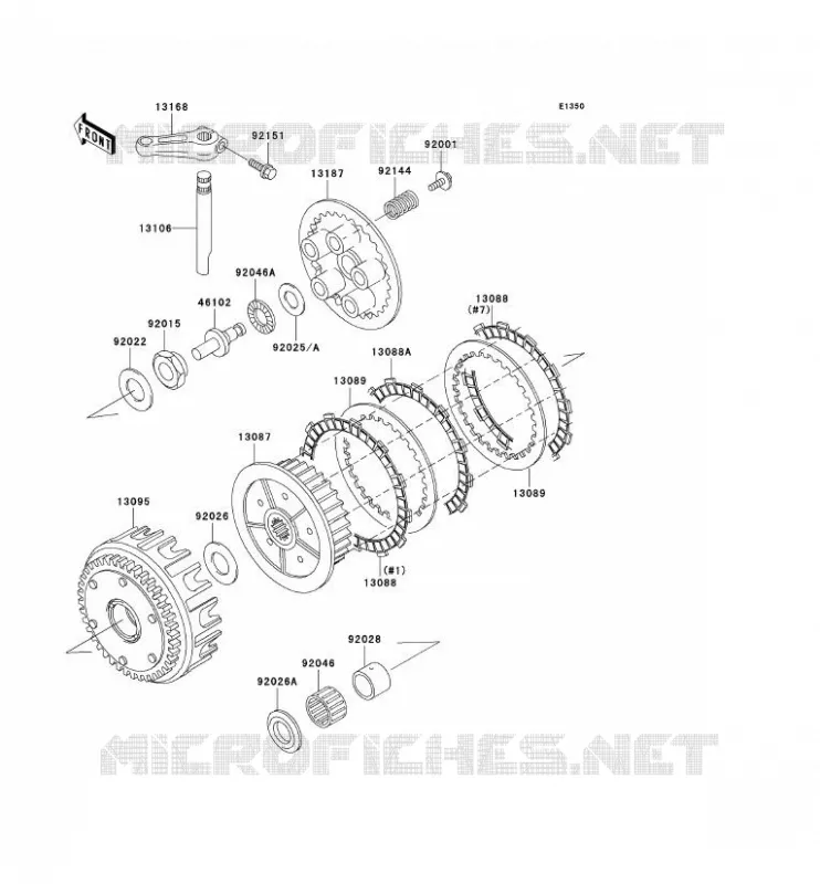 EMBRAYAGE Kawasaki MOTOS 750 2003 ZR-7S  ZR750-H3