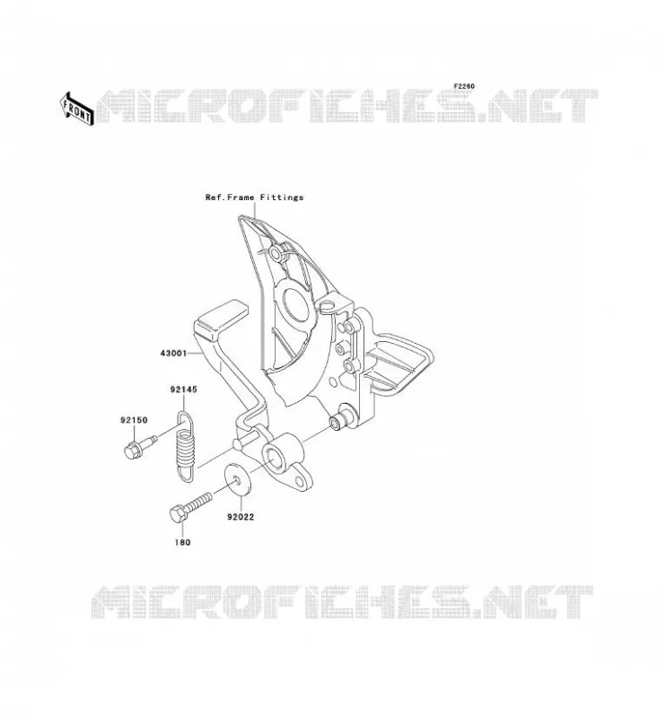PEDALE DE FREIN/TORQUE LINK Kawasaki MOTOS 750 2003 ZR-7S  ZR750-H3