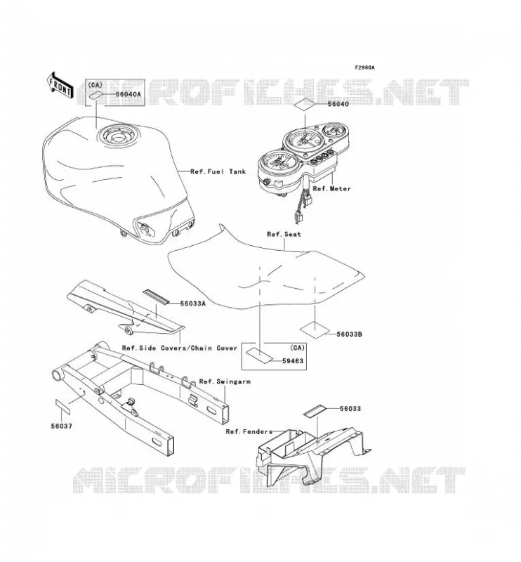 LABEL(CA,US) Kawasaki MOTOS 750 2003 ZR-7S  ZR750-H3