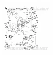 PIECE DE CADRE (COUVERTURE) pour Kawasaki Z750 2004