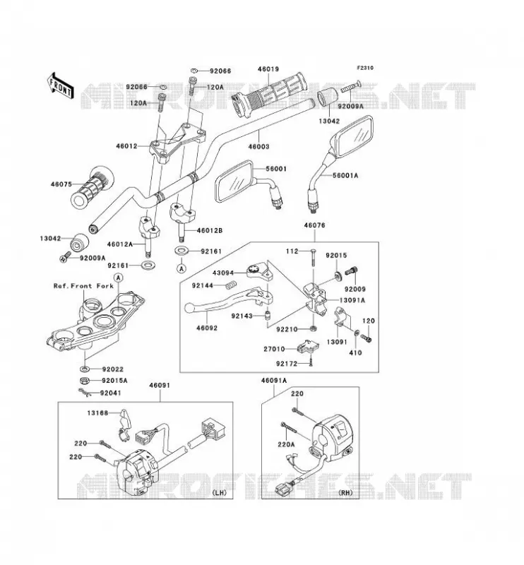 GUIDON Kawasaki MOTOS 750 2004 Z750  ZR750-J1H