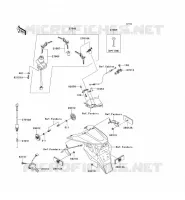 CONTACTEUR SERRURE/R&Eacute;FLECTEUR pour Kawasaki Z750 2005