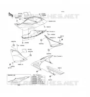 CACHE LAT&Eacute;RAL/GARDE CHAINE pour Kawasaki Z750 2005