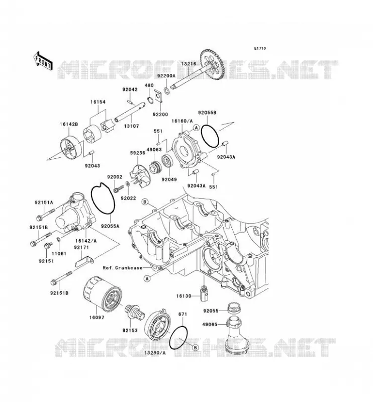 POMPE A HUILE Kawasaki MOTOS 750 2007 Z750  ZR750L7F