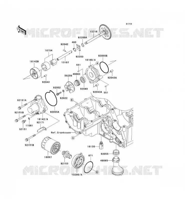 POMPE A HUILE Kawasaki MOTOS 750 2007 Z750  ZR750L7F