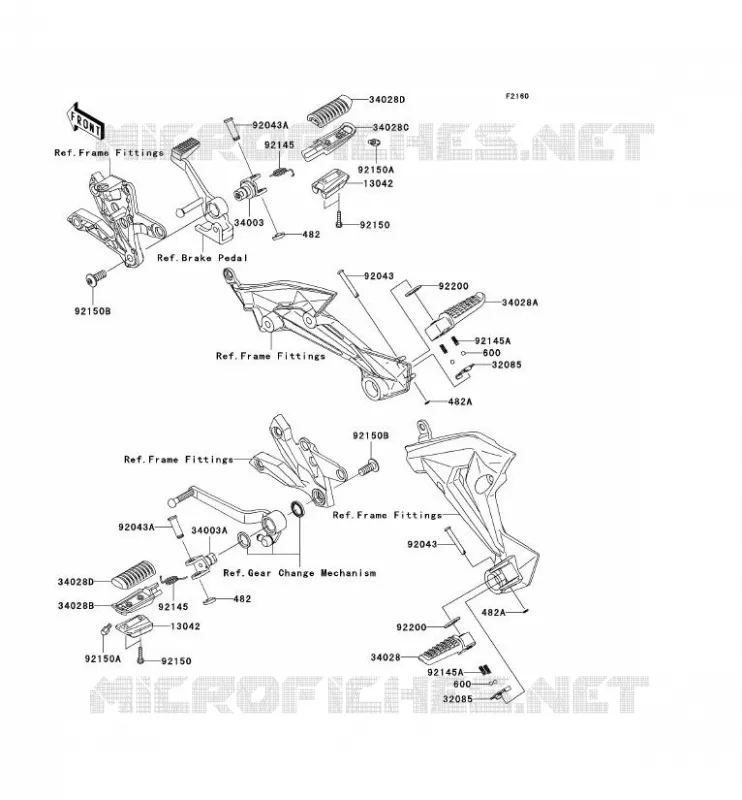REPOSE PIED Kawasaki MOTOS 750 2007 Z750  ZR750L7F