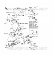 CACHE LAT&Eacute;RAL/GARDE CHAINE pour Kawasaki Z750 2008