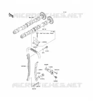 ARBRE A CAME/TENDEUR pour Kawasaki Z750 2010