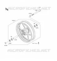 MOYEU AVANT pour Kawasaki Z750 2010