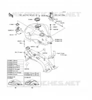 RESERVOIR CARBURANT pour Kawasaki Z750 2010