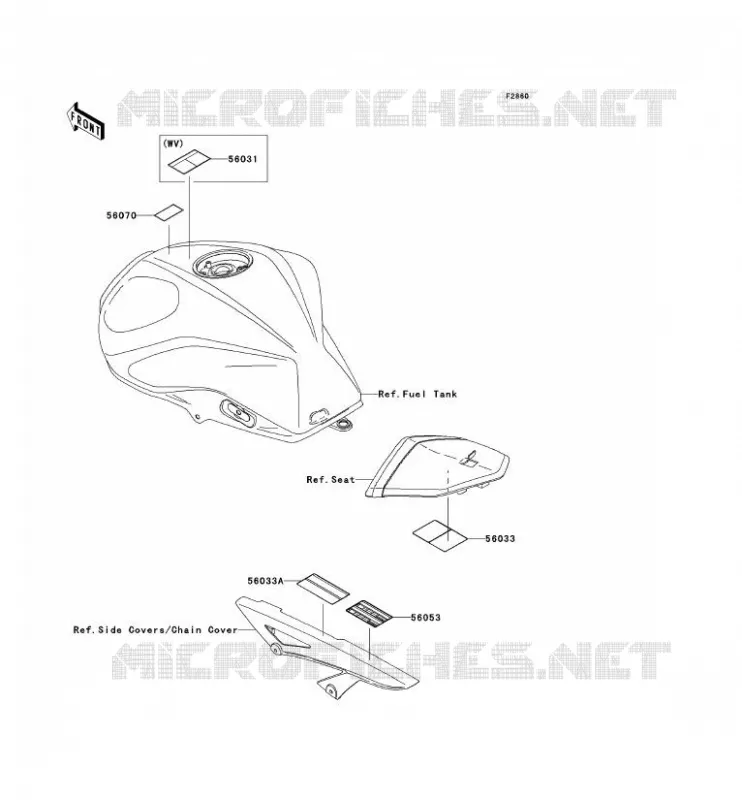 LABEL Kawasaki MOTOS 750 2008 Z750 ABS  ZR750M8F