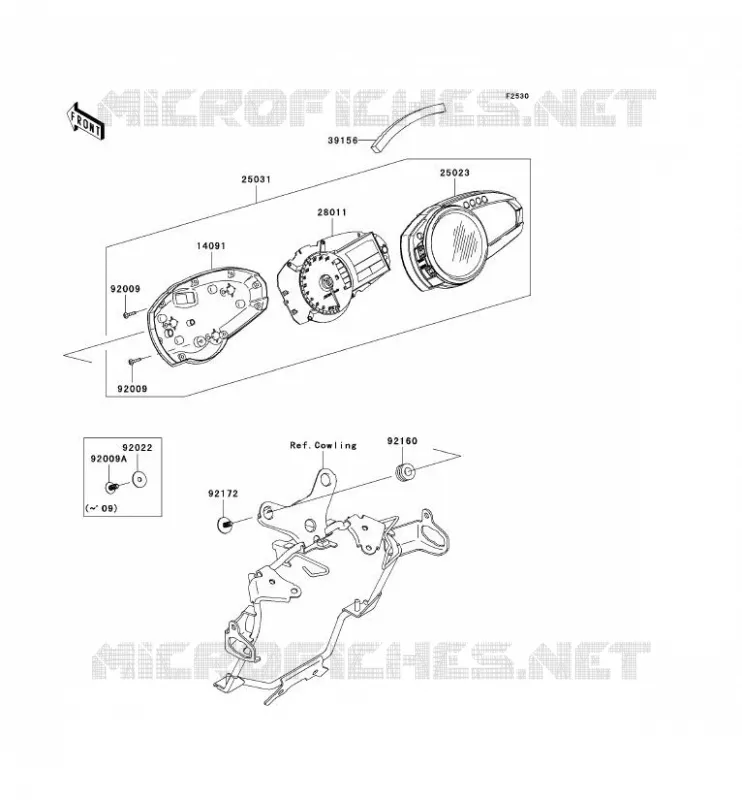 COMPTEURS Kawasaki MOTOS 750 2009 Z750 ABS  ZR750M9F