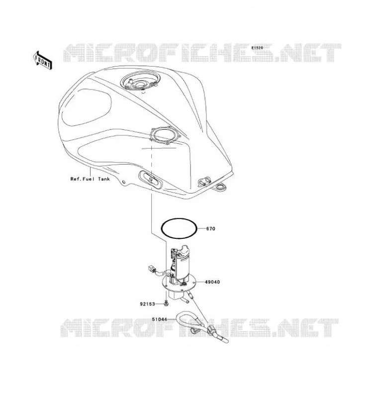 POMPE A ESSENCE Kawasaki MOTOS 750 2012 Z750 ABS  ZR750MCF