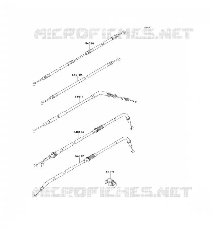 CABLES Kawasaki MOTOS 750 2012 Z750 ABS  ZR750MCF