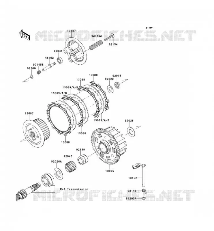 EMBRAYAGE Kawasaki MOTOS 750 2012 Z750 ABS  ZR750MCF