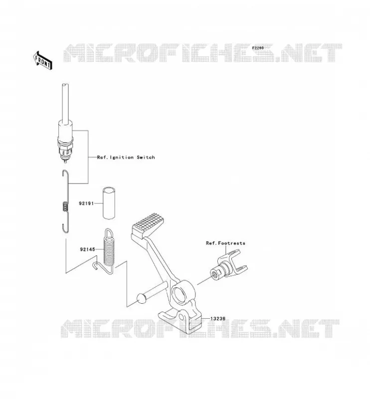 PEDALE DE FREIN Kawasaki MOTOS 750 2012 Z750 ABS  ZR750MCF