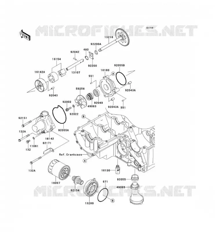 POMPE A HUILE Kawasaki MOTOS 750 2011 Z750R ABS  ZR750PBF