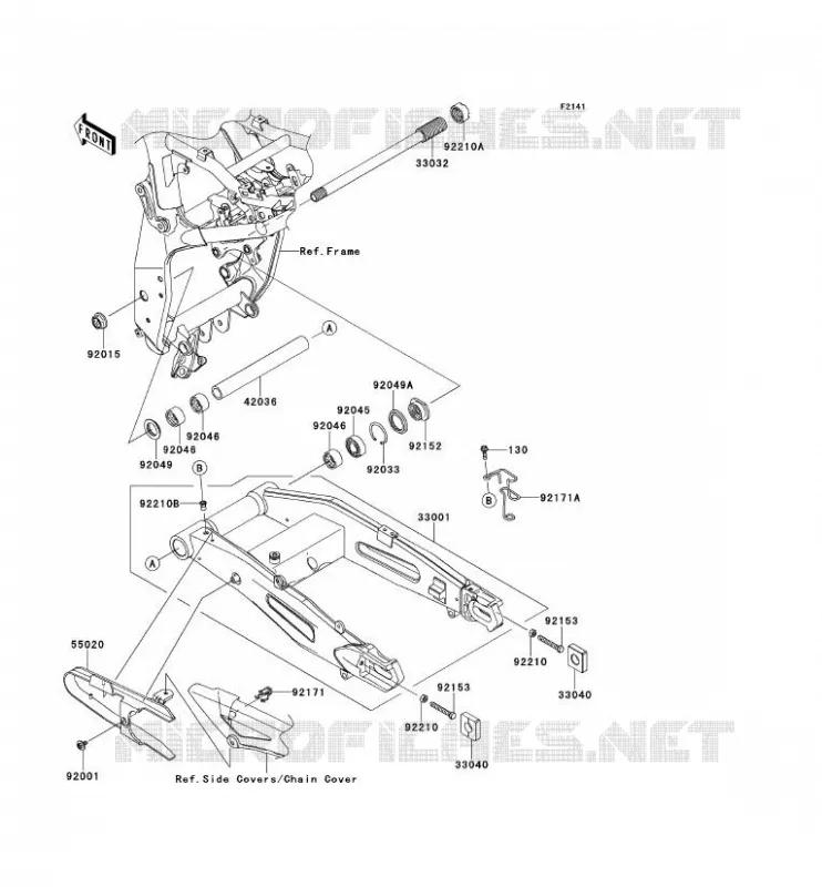 BRAS OSCILLANT Kawasaki MOTOS 750 2012 Z750R ABS  ZR750PCF