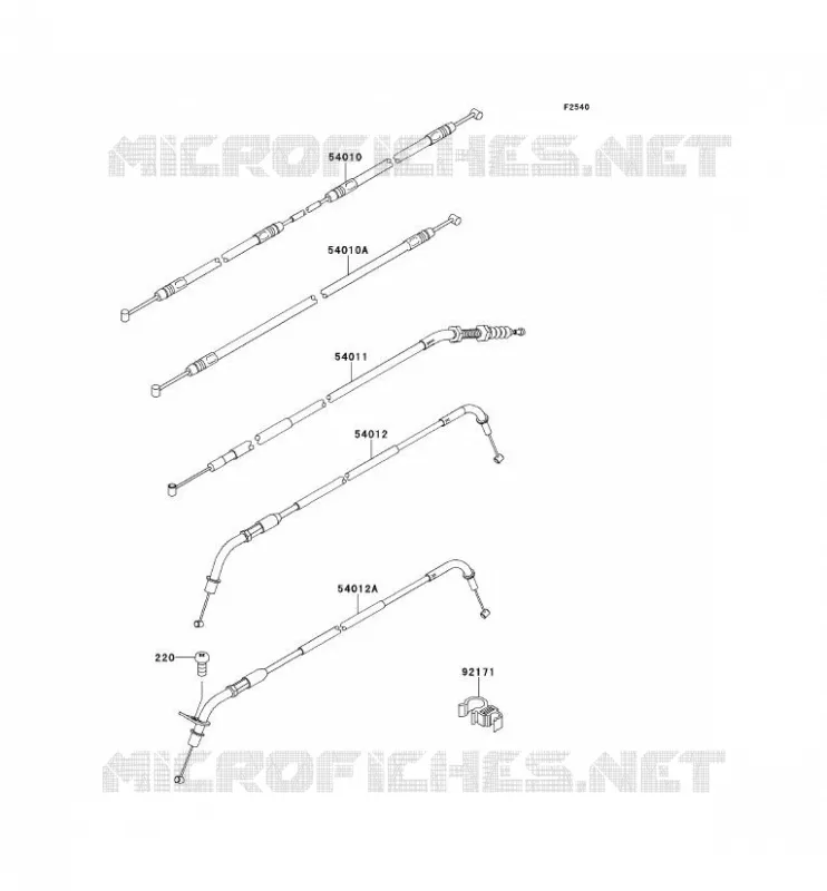 CABLES Kawasaki MOTOS 750 2012 Z750R ABS  ZR750PCF