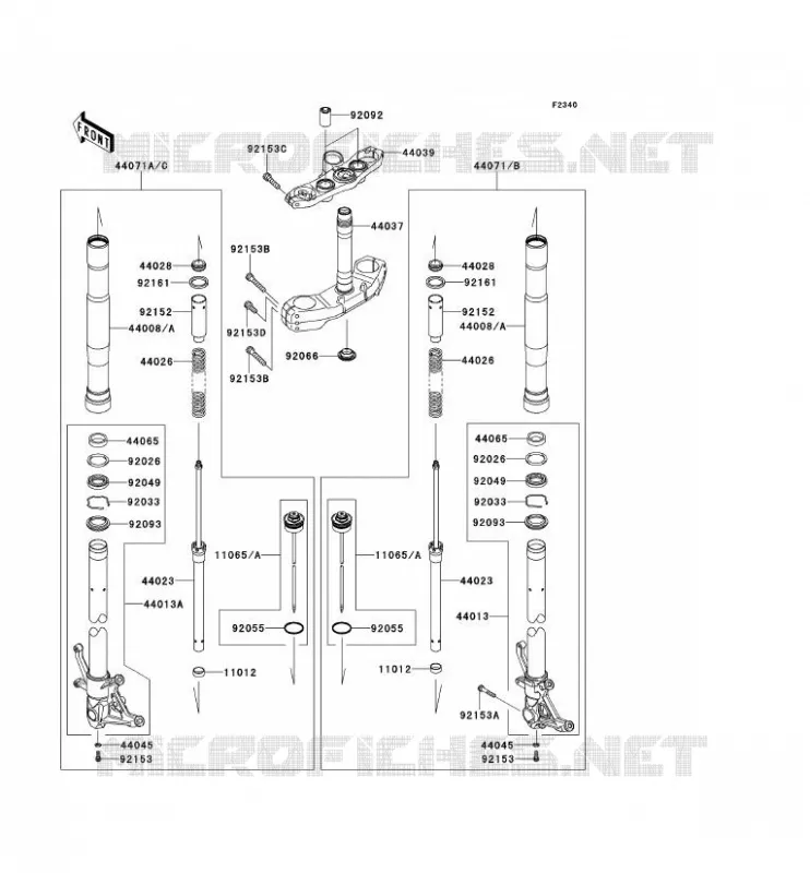 FOURCHE Kawasaki MOTOS 750 2012 Z750R ABS  ZR750PCF