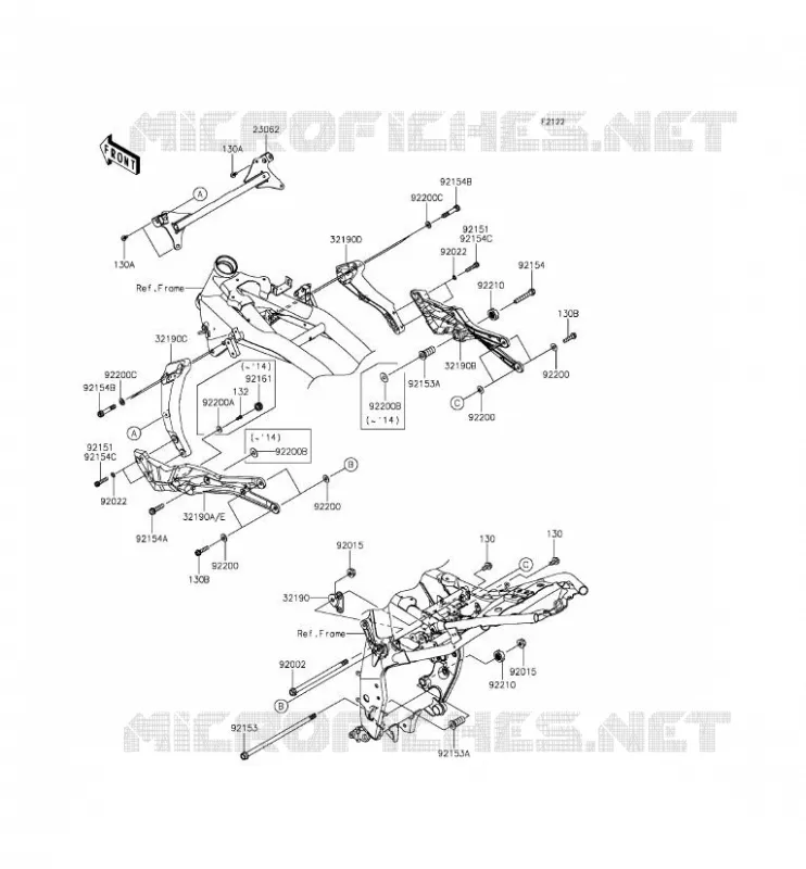 SUPPORT MOTEUR Kawasaki MOTOS 800 2013 Z800  ZR800ADS