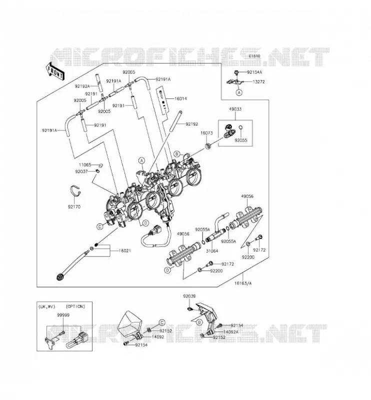 CARBU Kawasaki MOTOS 800 2014 Z800  ZR800AEF