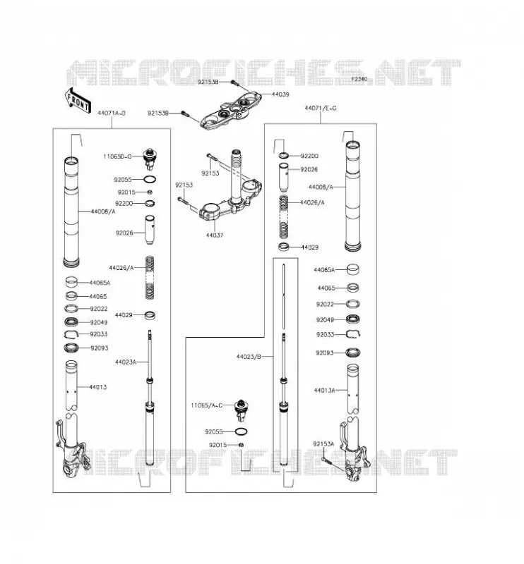 FOURCHE Kawasaki MOTOS 800 2014 Z800  ZR800AEF