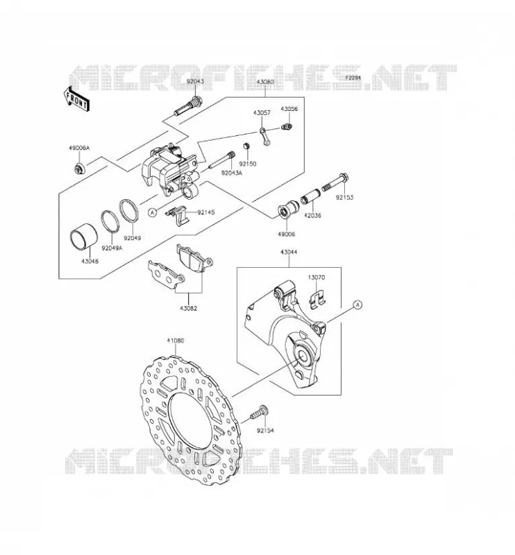 FREIN ARRIERE Kawasaki MOTOS 800 2014 Z800  ZR800AEF