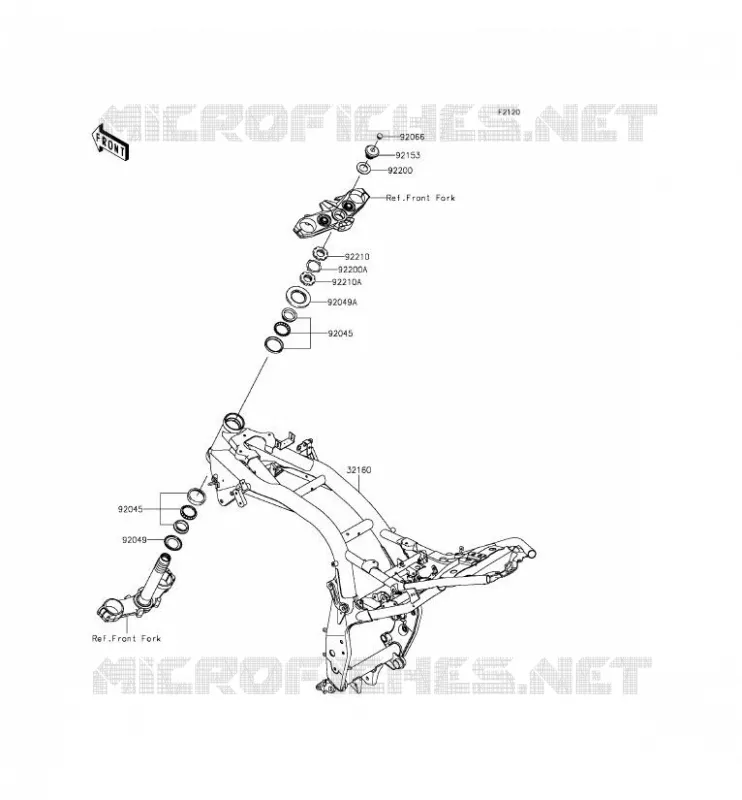 CH&Acirc;SSIS Kawasaki MOTOS 800 2015 Z800  ZR800AFF