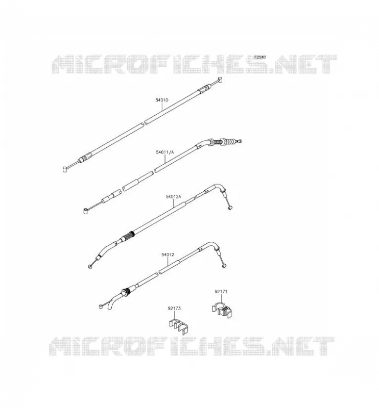 CABLES Kawasaki MOTOS 800 2015 Z800  ZR800AFF