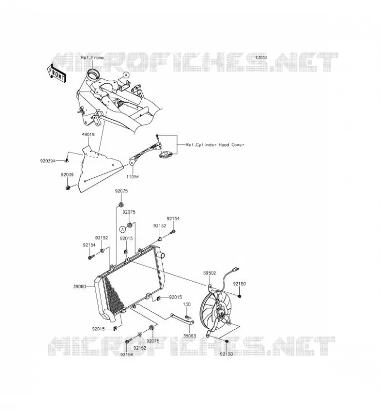RADIATEUR Kawasaki MOTOS 800 2015 Z800  ZR800AFF