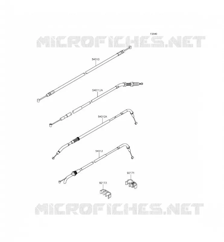 CABLES Kawasaki MOTOS 800 2015 Z800  ZR800AFF