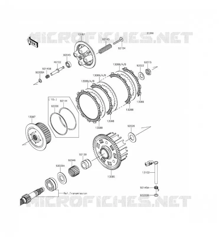 EMBRAYAGE Kawasaki MOTOS 800 2015 Z800  ZR800AFF
