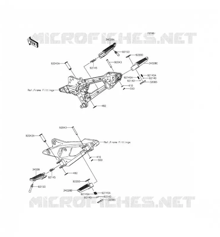 REPOSE PIED Kawasaki MOTOS 800 2015 Z800  ZR800AFF