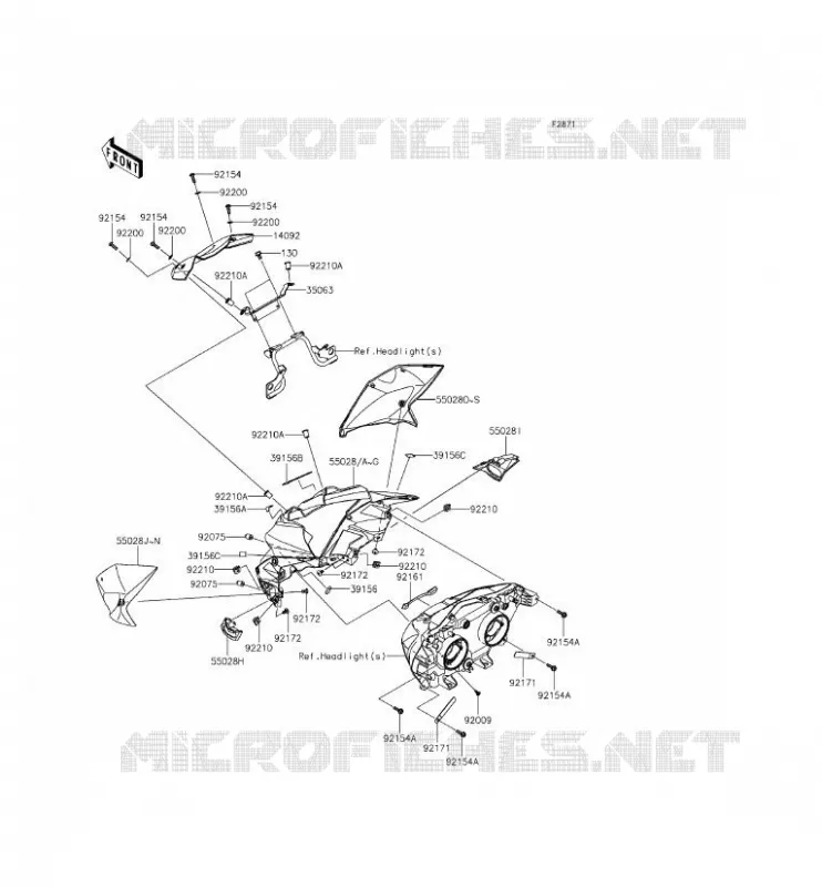 CARENAGE Kawasaki MOTOS 800 2014 Z800 ABS  ZR800BEF