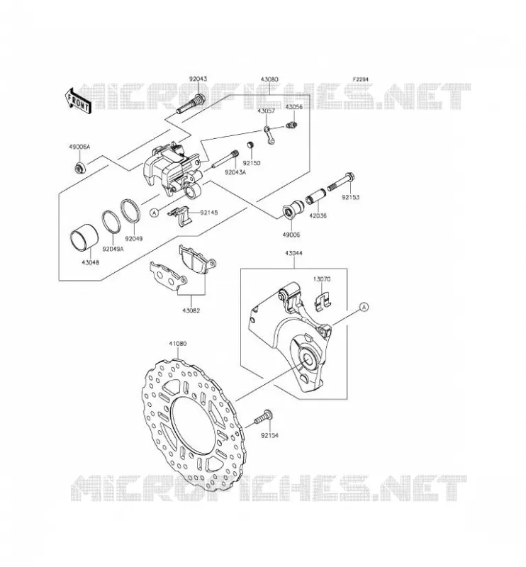 FREIN ARRIERE Kawasaki MOTOS 800 2013 Z800  ZR800CDS