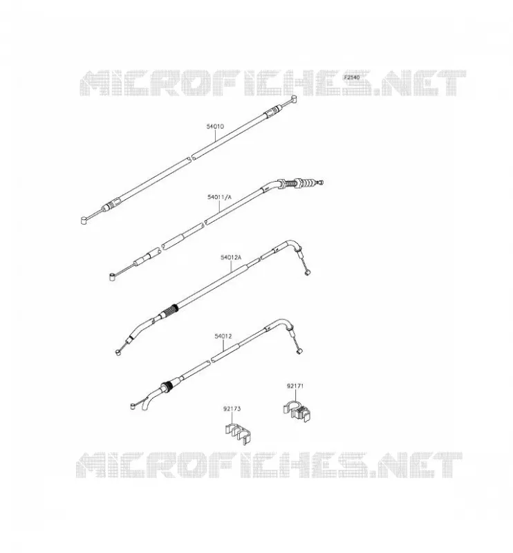 CABLES Kawasaki MOTOS 800 2014 Z800  ZR800CEF