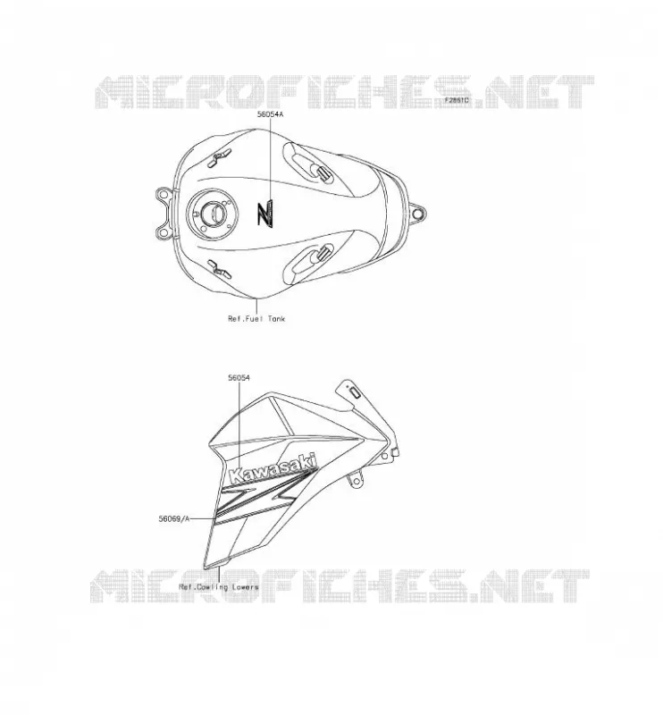 STICKER (NOIR) Kawasaki MOTOS 800 2014 Z800  ZR800CEF