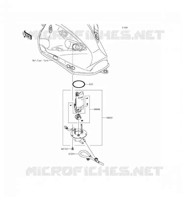 POMPE A ESSENCE Kawasaki MOTOS 800 2015 Z800  ZR800CFF