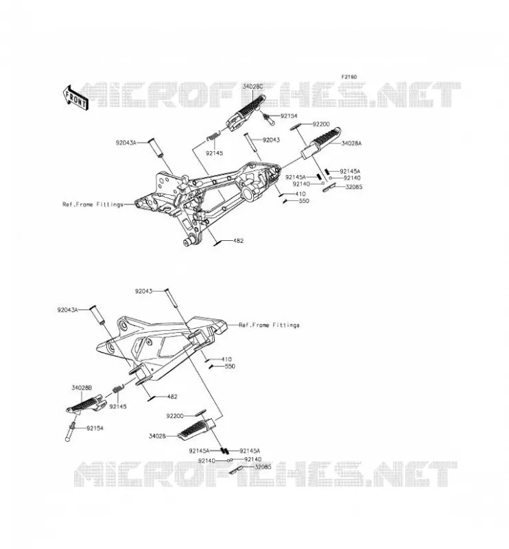 REPOSE PIED Kawasaki MOTOS 800 2015 Z800  ZR800CFF