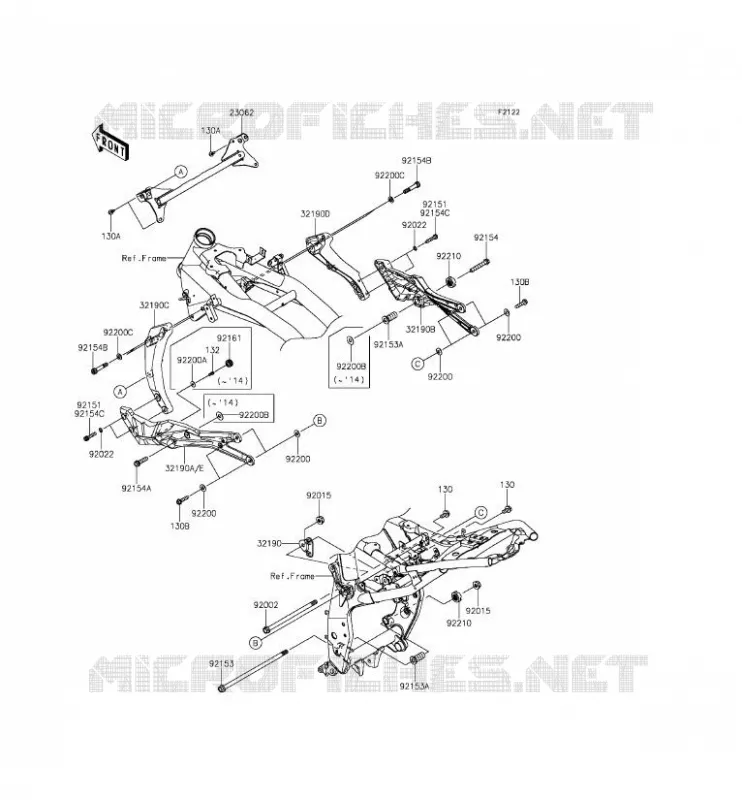 SUPPORT MOTEUR Kawasaki MOTOS 800 2013 Z800 ABS  ZR800DDS