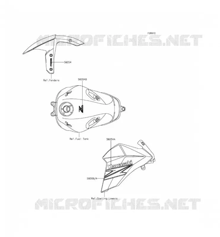 STICKER (NOIR) Kawasaki MOTOS 800 2014 Z800 ABS  ZR800DEF