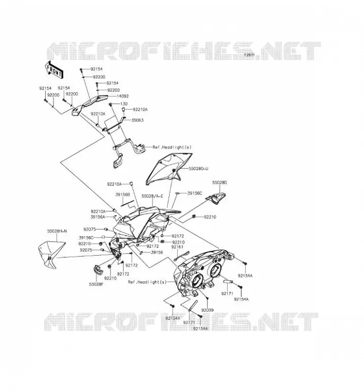 CARENAGE Kawasaki MOTOS 800 2014 Z800 ABS  ZR800DEF