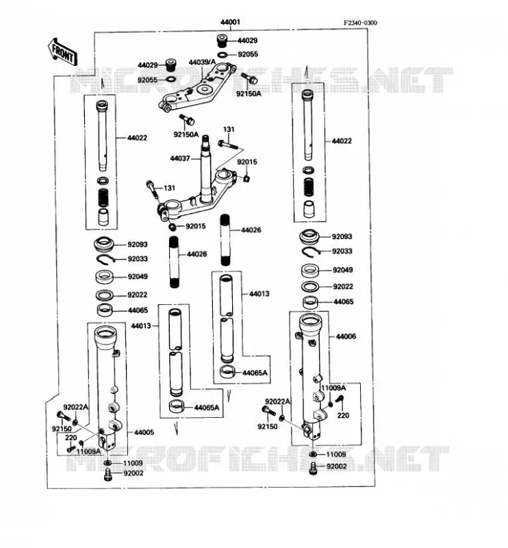 FOURCHE Kawasaki MOTOS 1000 1989 ZX-10  ZX1000-B2