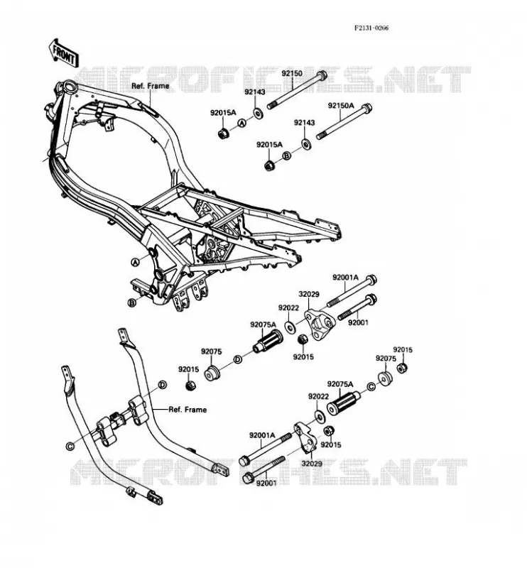 PIECE DE CADRE (COUVERTURE) Kawasaki MOTOS 1000 1989 ZX-10  ZX1000-B2