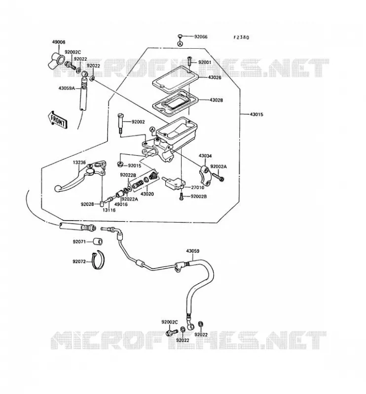 EMBRAYAGE MAITRE CYLINDRE Kawasaki MOTOS 1000 1989 ZX-10  ZX1000-B2