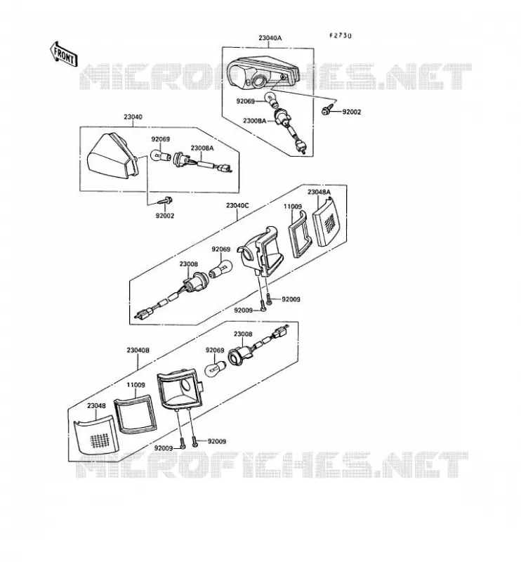 CLIGNOTANTS Kawasaki MOTOS 1000 1989 ZX-10  ZX1000-B2