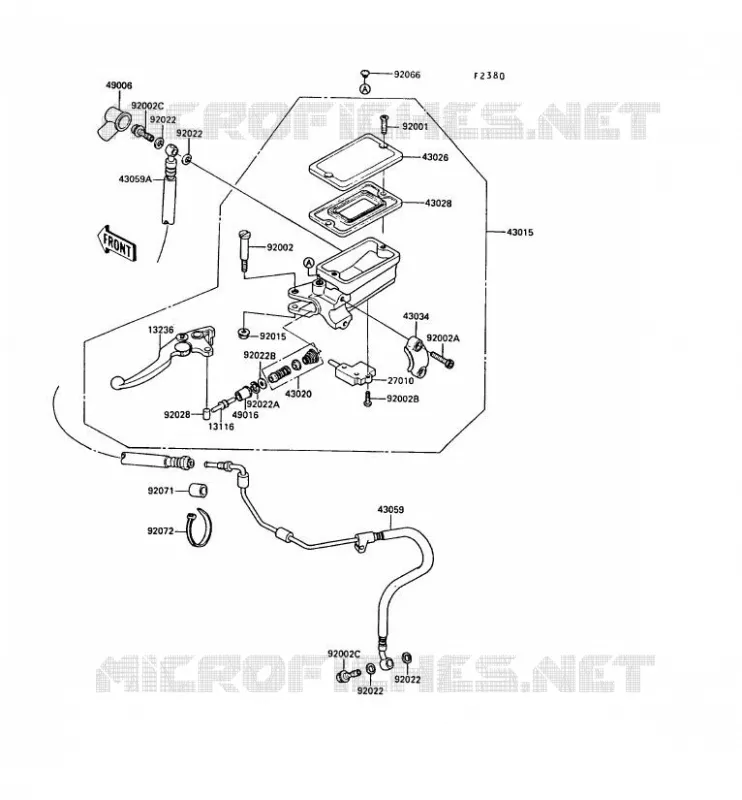 EMBRAYAGE MAITRE CYLINDRE Kawasaki MOTOS 1000 1989 ZX-10  ZX1000-B2