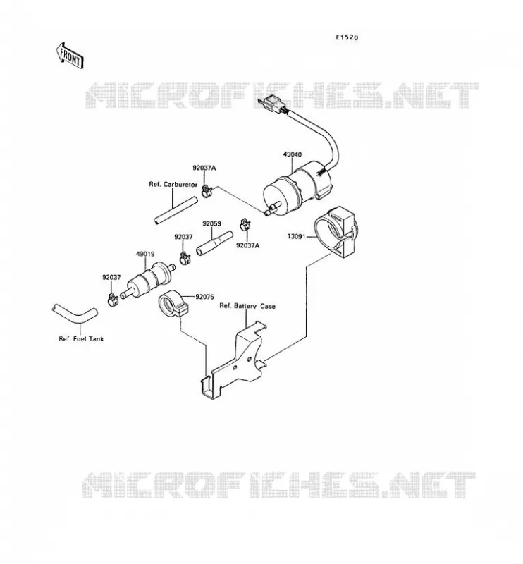 POMPE A ESSENCE Kawasaki MOTOS 1000 1989 ZX-10  ZX1000-B2