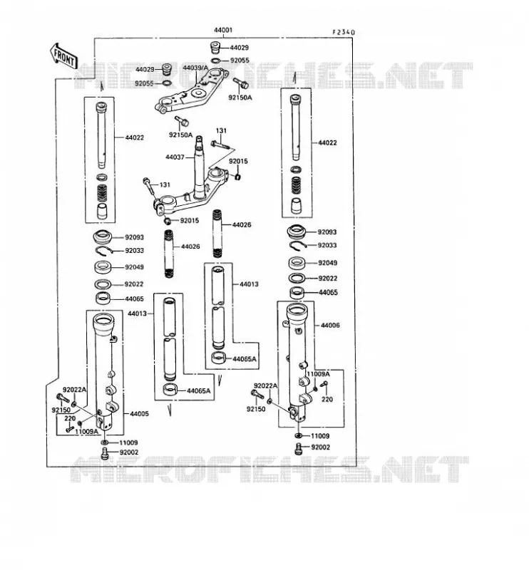 FOURCHE Kawasaki MOTOS 1000 1989 ZX-10  ZX1000-B2